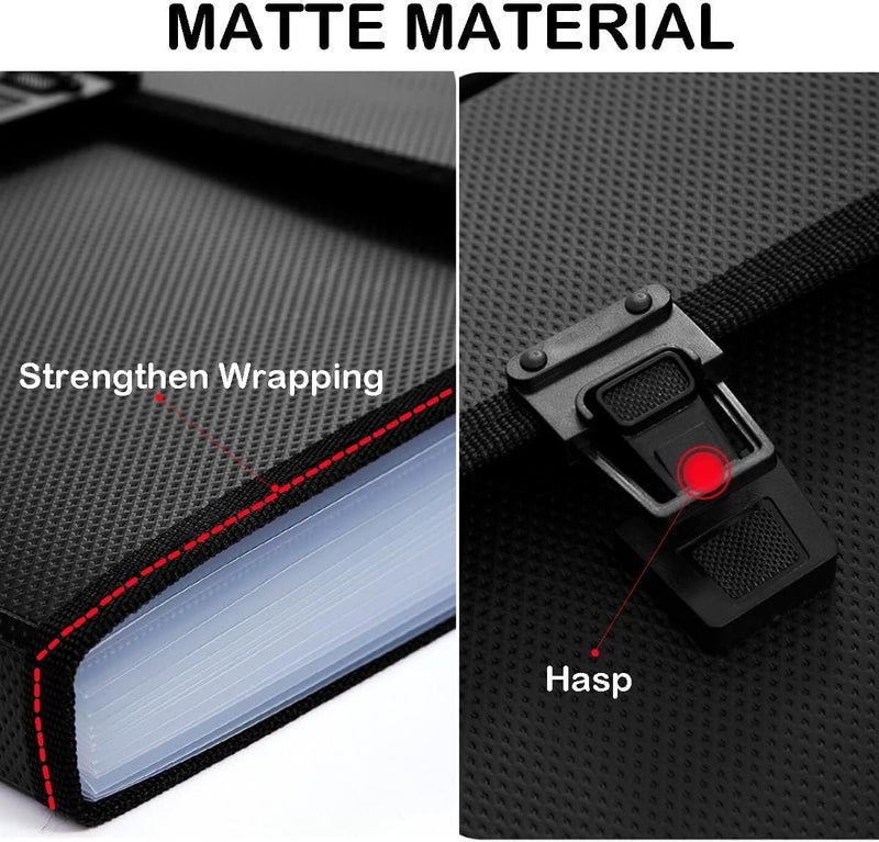 TRANBO 12 Pockets Letter Size/A4 Accordion File Organizer with Handle, Expanding File Folder, Portable Paper Organizer, Expandable Plastic Document Organizer for Travel School Office - Black - Image 3